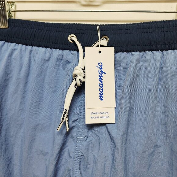 Maamgic Mens Swimming Shorts Size XXL Blue Quick-Dry Elastic Waistband - Picture 7 of 7